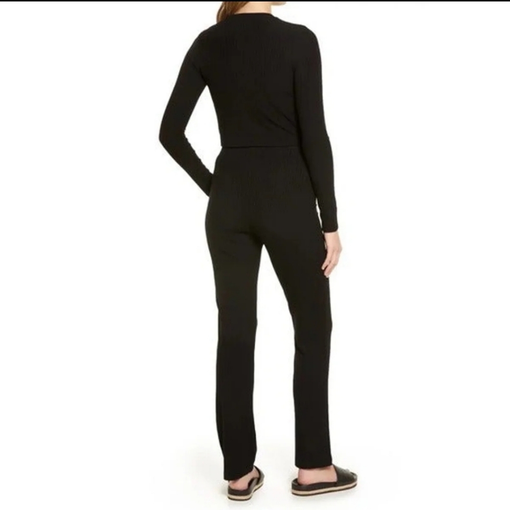 Reformation Black Long Sleeve Crop Top - Picture 2 of 16